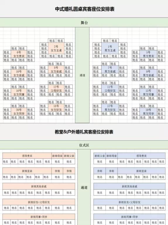 超清晰實(shí)用婚禮賓客座位表，直接打印就能用  第1張