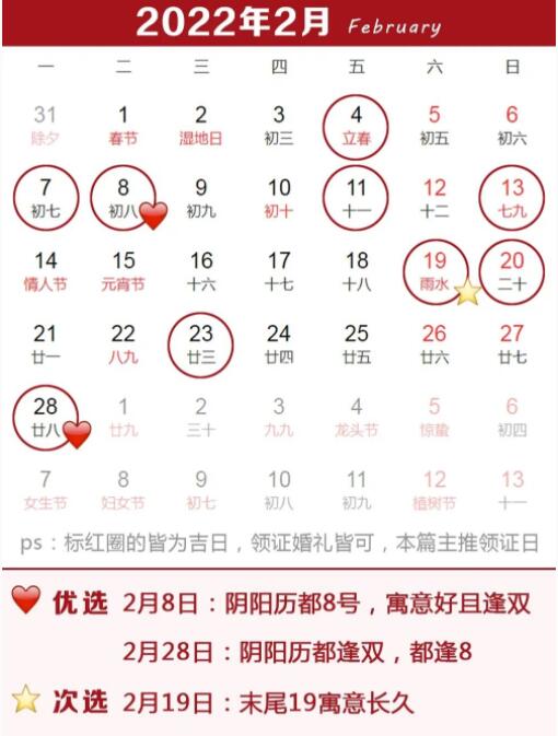 2022上半年結(jié)婚領(lǐng)證吉日公布，這3天需要預(yù)約  第3張